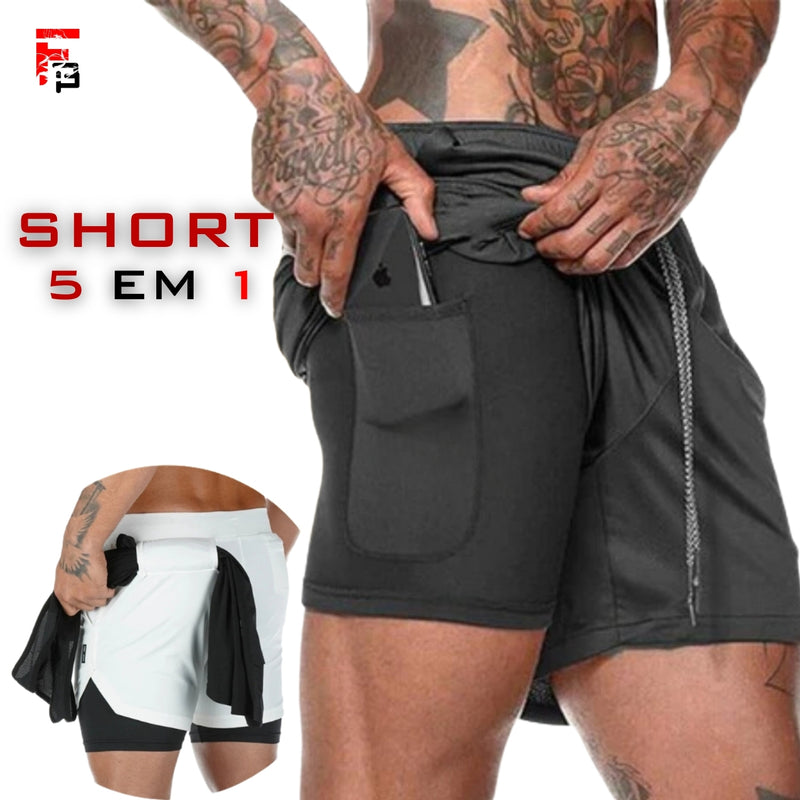 Shorts Cinco Em Um - High Tech Confortable